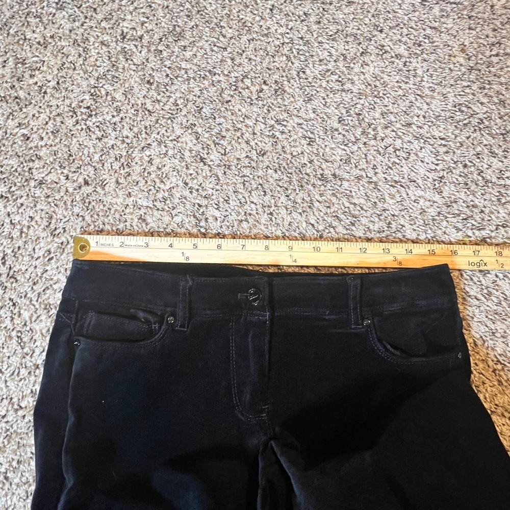 White House Black Market Blanc Black‎ Velvet Boot Leg Pants Womens 2R RN111459 - Picture 5 of 8